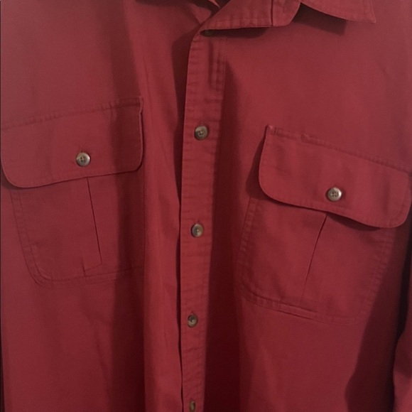Cabela's Maroon Outdoor Gear Shirt XL Tall - Picture 4 of 5